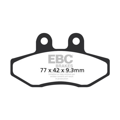 Plaquettes de frein organiques pour scooter EBC SFA393