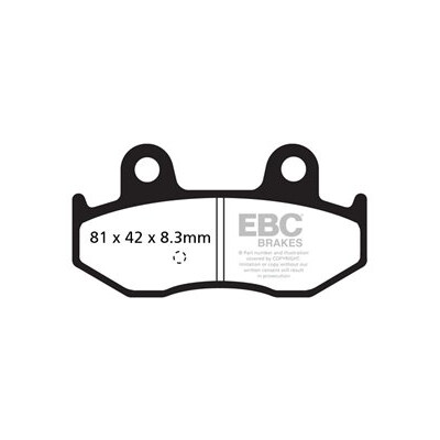 Plaquettes de frein organiques pour scooter EBC SFA411