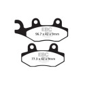 Plaquettes de frein organiques pour scooter EBC SFA608