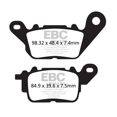 Plaquettes de frein organiques pour scooter EBC SFA694
