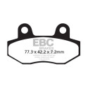 Plaquettes de frein en carbone pour scooter EBC SFAC086