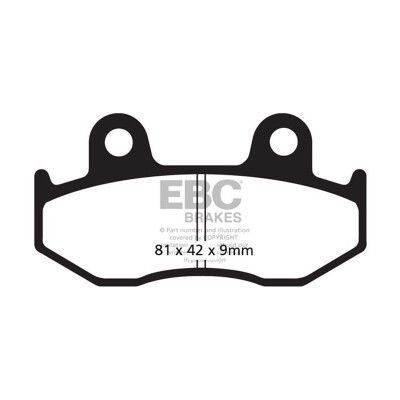 Plaquettes de frein en carbone pour scooter EBC SFAC323