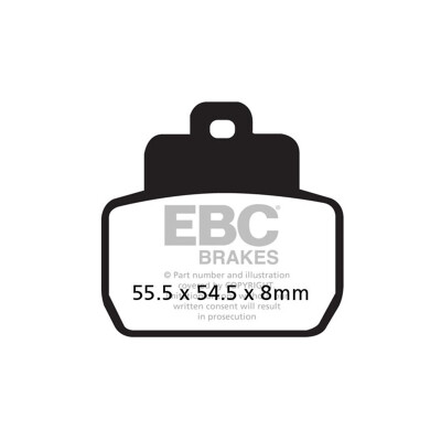 Plaquettes de frein en carbone pour scooter EBC SFAC425