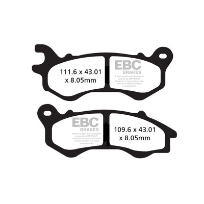 Plaquettes de frein pour scooter EBC Carbon SFAC603