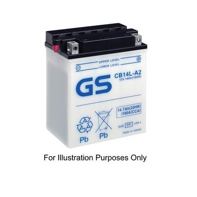 Batterie de moto GS CB14L-B2 avec pack d'acide