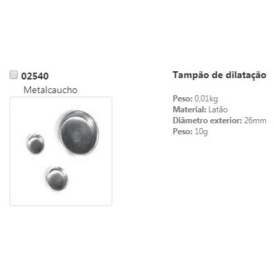 Fiche d'extension METALCAUCHO 2540