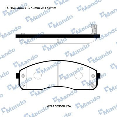 Jeu de plaquettes de frein MANDO RMPK26