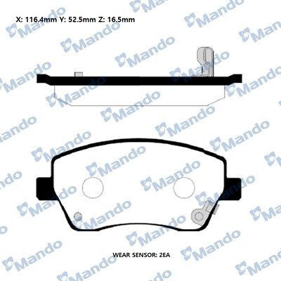 Jeu de plaquettes de frein MANDO RMPZ08
