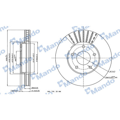Disque de frein MANDO MBC035156