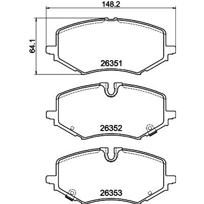 Jeu de plaquettes de frein HELLA 8DB 355 044-941