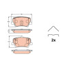 Kit de plaquettes de frein, frein à disque