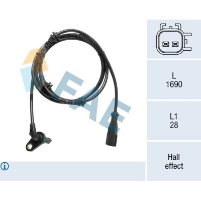 Capteur, vitesse de roue
