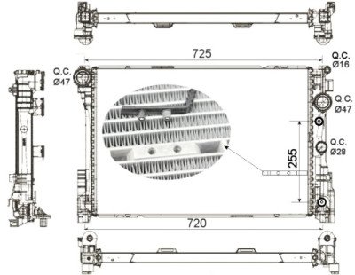 Radiateur, refroidissement du moteur
