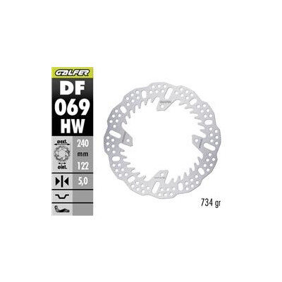 Disque de frein DF069HW 240x140x5