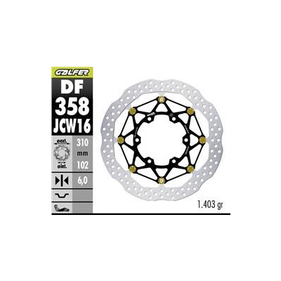 DISQUE DE FREIN DF358JCW160G03 310x94x6