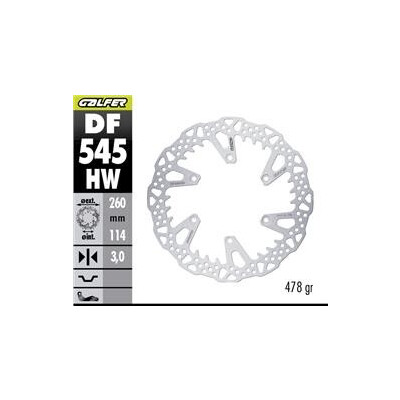 Disque de frein DF545HW 260x114x3
