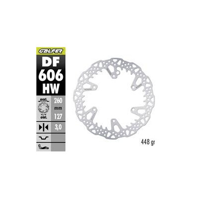 Disque de frein DF606HW 260x127x3