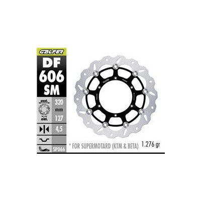 Disque de frein DF606SM 320x127x4,5
