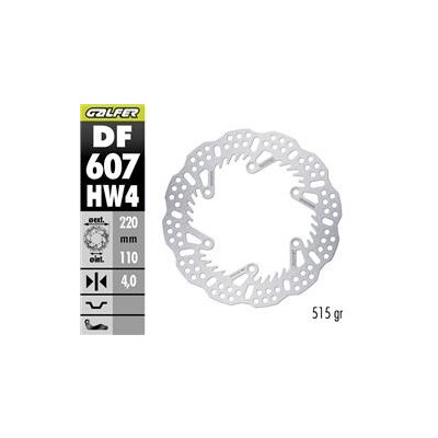 DISQUE DE FREIN DF607HW4 220x109x4