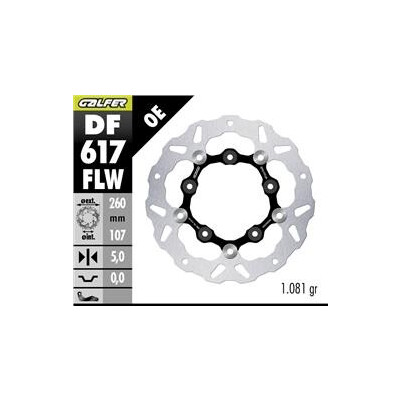 Disque de frein DF617FLW 260x107x5