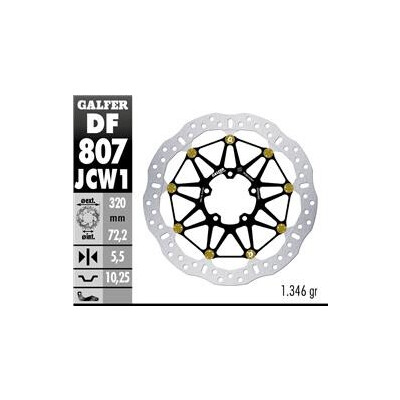 DISQUE DE FREIN DF807JCW1G03 320x72,2x5,5