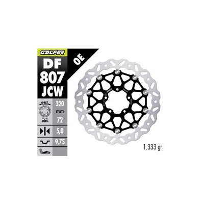 Disque de frein DF807JCW 320x72x5