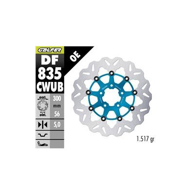 DISQUE DE FREIN DF835CWUB 300x56,3x5