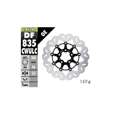 DISQUE DE FREIN DF835CWULC 300x56,3x5