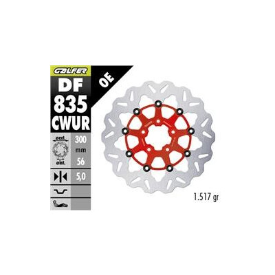 DISQUE DE FREIN DF835CWUR 300x56,3x5