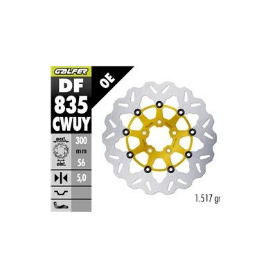 DISQUE DE FREIN DF835CWUY 300x56,3x5