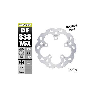 Disque de frein DF838WSX 330x138x5