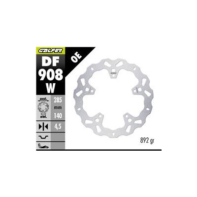 DISQUE DE FREIN DF908W 276x136,5x4,5