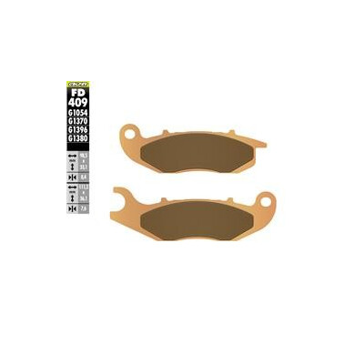 Plaquettes frittées FD409G1370 pour voitures particulières