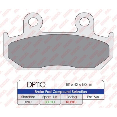 Plaquettes de frein sport frittées SDP110HH+