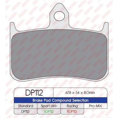 Plaquettes de frein sport frittées SDP112HH+
