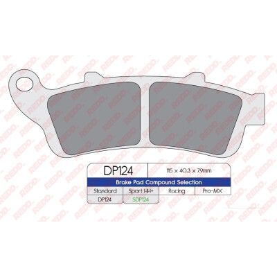 Plaquettes de frein sport frittées SDP124HH+