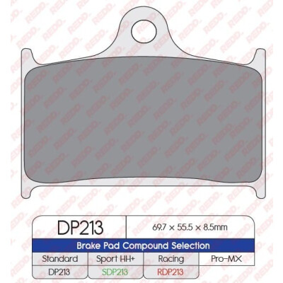 Plaquettes de frein sport frittées SDP213HH+