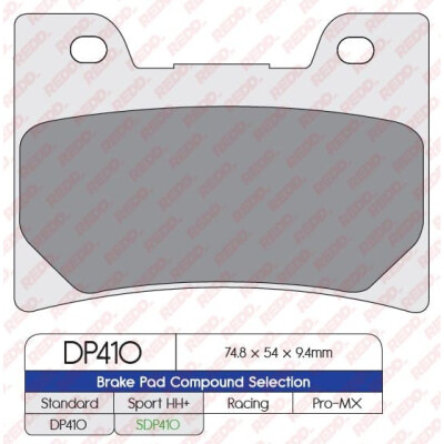 Plaquettes de frein sport frittées SDP410HH+