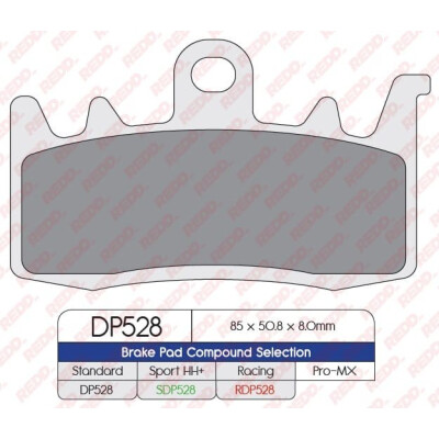 Plaquettes de frein sport frittées SDP528HH+