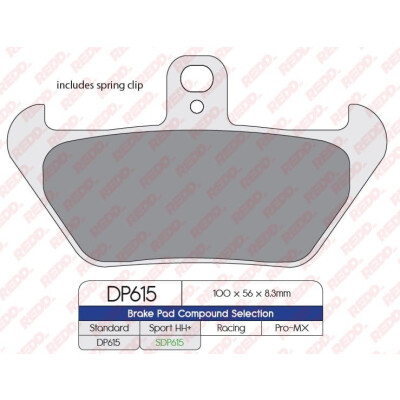 Plaquettes de frein sport frittées SDP615HH+