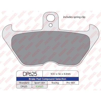 Plaquettes de frein sport frittées SDP625HH+