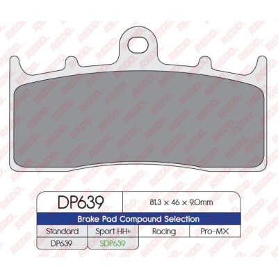 Plaquettes de frein sport frittées SDP639HH+
