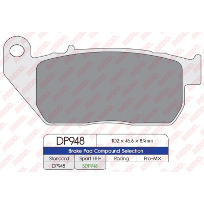 Plaquettes de frein sport frittées SDP948HH+