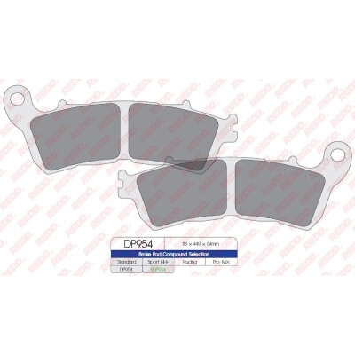 Plaquettes de frein sport frittées SDP954HH+