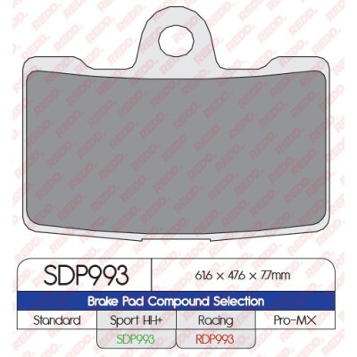 Plaquettes de frein sport frittées SDP993HH+
