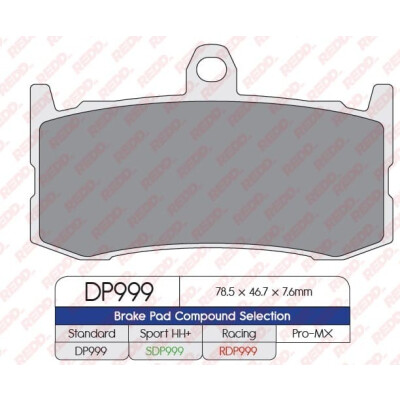 Plaquettes de frein sport frittées SDP999HH+