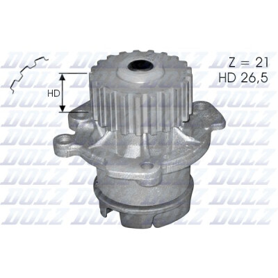 Pompe à eau, refroidissement du moteur L123 DOLZ