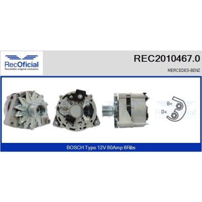 Alternateur REC20104670 RECOFICIAL