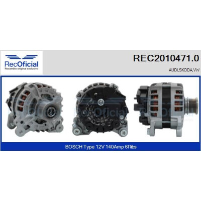 Alternateur REC20104710 RECOFICIAL