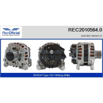 Alternateur REC20105640 RECOFICIAL